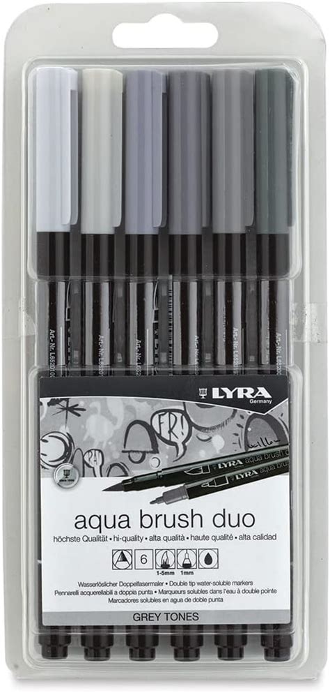 Lyra Aqua Brush Duo Markers - Set of 6 Water-Based India | Ubuy