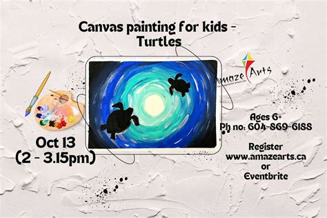 Canvas painting for kids - Turtles, Artistic edge dance studio, surrey ...