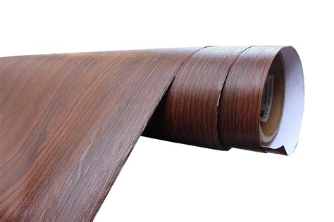 Elton Cherry Brown Teak Wood Grain Textured Self Adhesive Furniture ...
