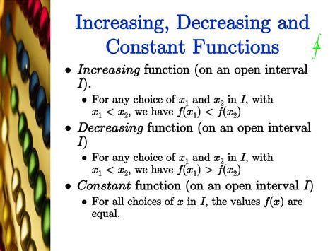 Image result for Increasing/Decreasing Constant Functions