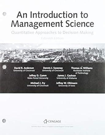 An Introduction to Management Science + Cengagenowv2, 2 Terms Access ...