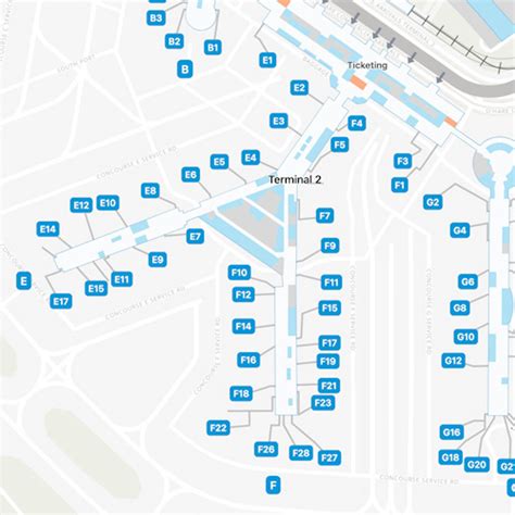 Chicago OHare Airport Terminal 2 Map & Guide