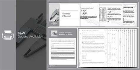 👉 Measures of Spread - Variance and Standard Deviation Resource Pack