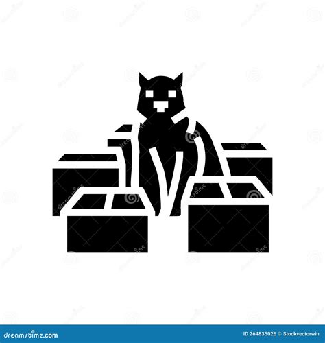 Around Preposition English Glyph Icon Vector Illustration Stock ...