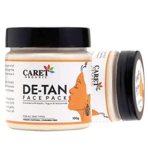 Caret Organic DE-TAN Face Pack | Brightening Depigmentation and Tan ...