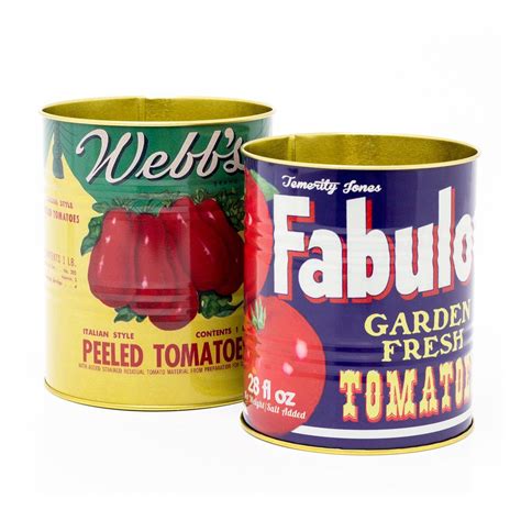 Buy Carousel Home Set of 2 Decorative Replica Food Tin Cans | 2 Piece ...