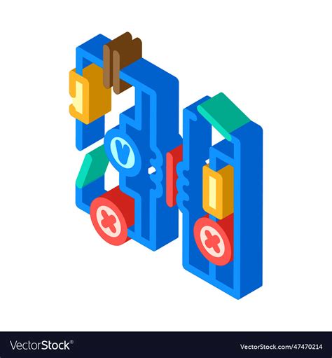 Electric circuit electrical engineer isometric Vector Image