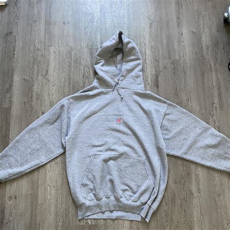 Jerzees Men's Grey Hoodie | Depop