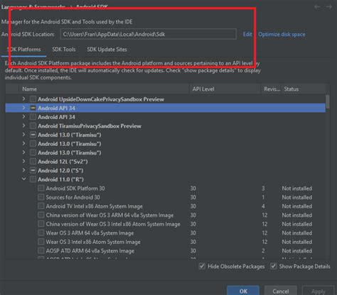 Image result for Update Android SDK Missing Line Tools