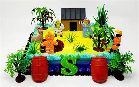 Buy SHREK Birthday Cake Topper Set Featuring Shrek Cake Topper Figure ...