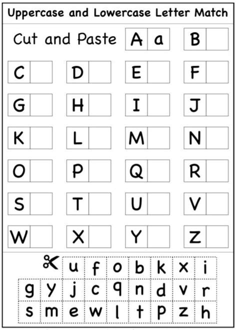 Free Printable Cut And Paste Alphabet Worksheets
