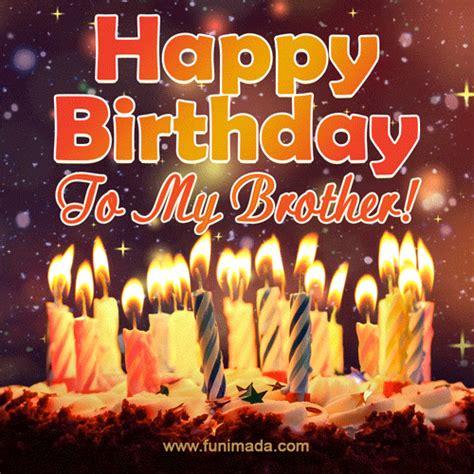 Happy Birthday Brother GIFs - Download on Funimada.com