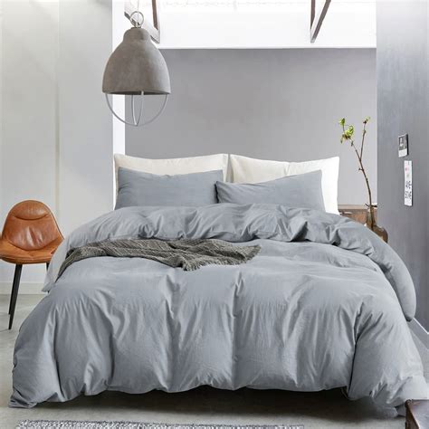 Amazon.com: ECOCOTT Light Blue Duvet Cover Oversized King Size - 100% ...