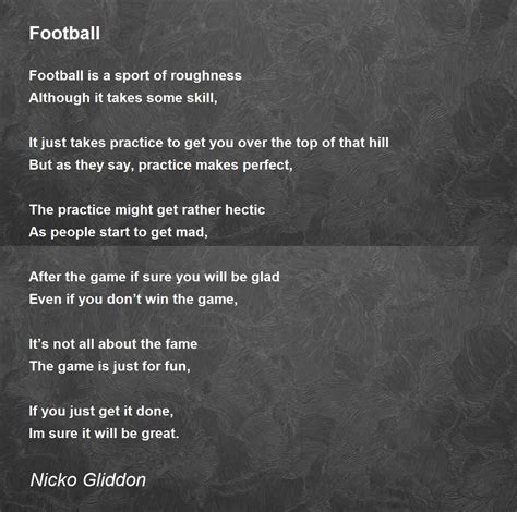 Poems About Football The Poetry Friday Anthology For Science