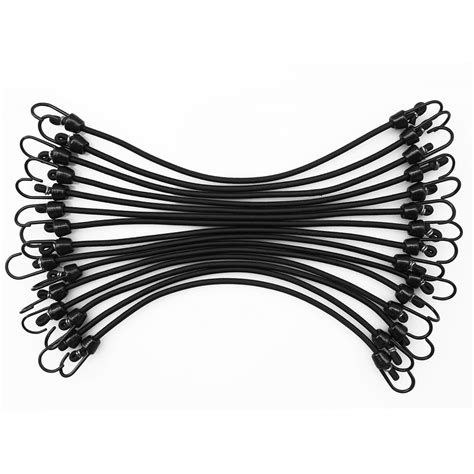 Mini Bungee Cord with hooks, 15 Piece one Package