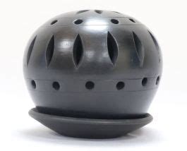 SARAS Aajeevika, Handcrafted | Black Pottery Tea Light Lamp | SHG ...