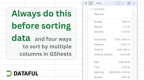 Google Sheets Sort Multiple Columns 的图像结果