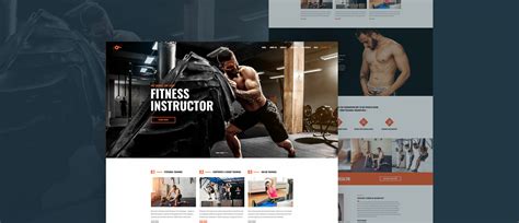Free Website PSD Template for Fitness Personal Trainer