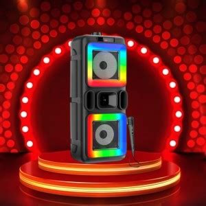 Buy GUGGU DJ Box 40W Bluetooth Speaker with FM Radio, Mic & RGB Light ...