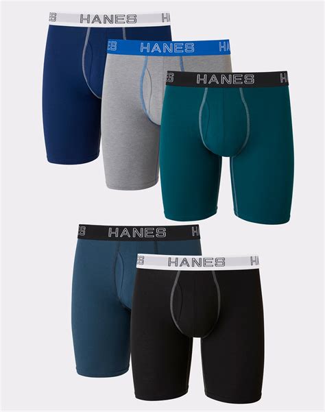 Hanes Men's Long Leg Boxer Brief 5 Pack at Timothy Clifton blog