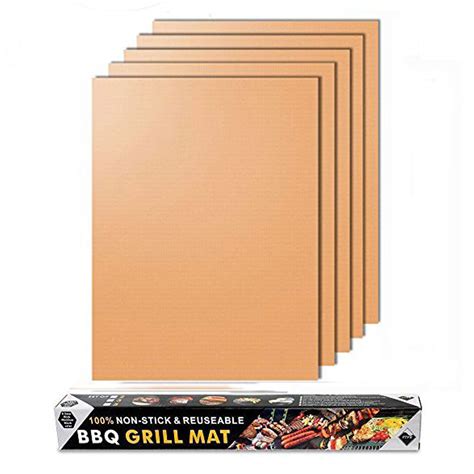 Buy JOKBEN Copper Grill Mat, 5-Pack Heavy Duty Magic BBQ Grill Mats Non ...