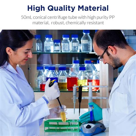 Conical Centrifuge Tubes 50mL, 25 Pack Sterile Plastic Test Tubes with ...