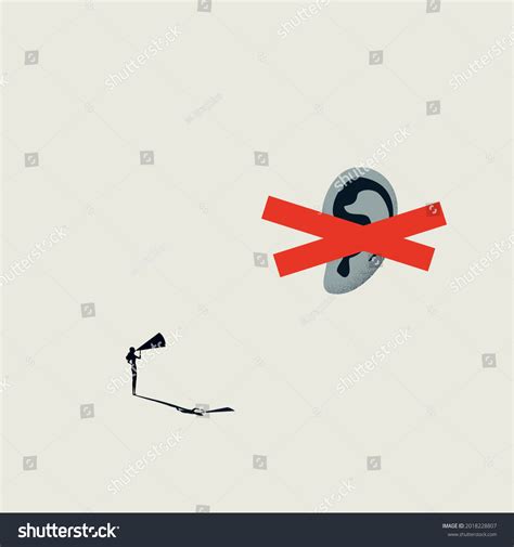 Fall On Deaf Ears Vector Concept Stock Vector (Royalty Free) 2018228807 ...