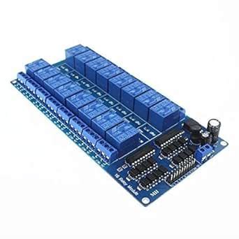 5V 16 Channel Relay Module with Light Coupling LM2576 Power Supply ...