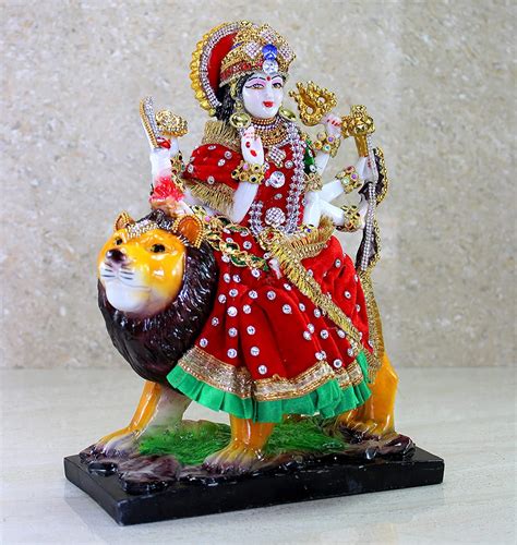 Buy eSplanade Resin Maa Durga MATA Rani Sherawali Murti Idol Statue ...