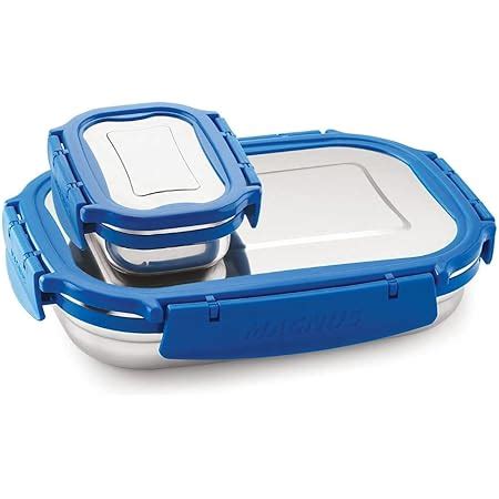 Buy Magnus Bolt Deluxe (800ml + 150ml) Stainless Steel Lunch Box with ...