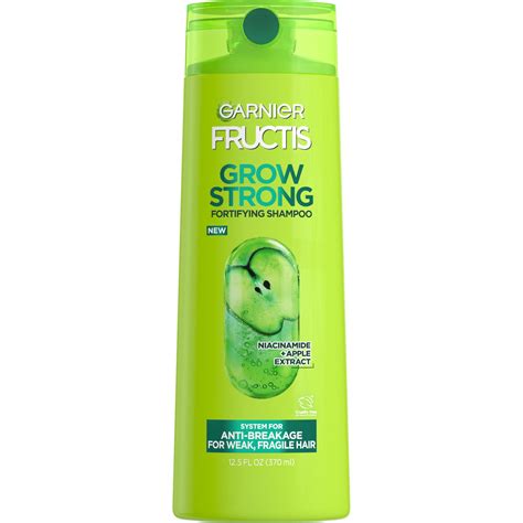 Garnier Fructis Grow Strong Shampoo, For Stronger, Healthier, Shinier ...