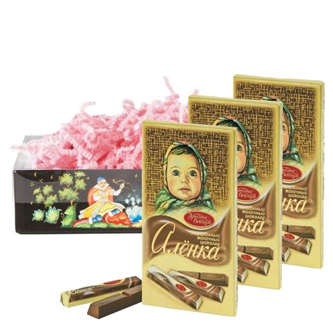 Buy Chocolate bar Alenka set of 3 from Red October in GIFT BOX for ...