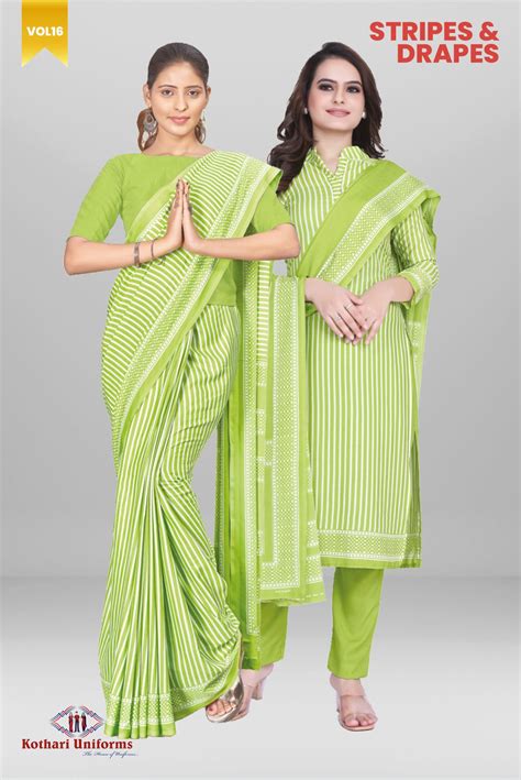 STD2 - Saree Salwar Uniform Combo | Kothari Uniforms | Stripes & Drapes