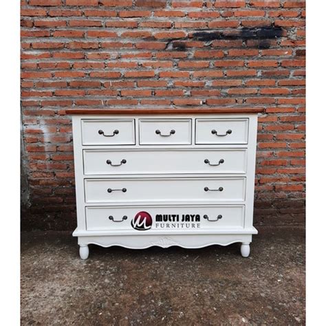 Jual Meja Laci Kayu Minimalis 6 Laci - Lemari Laci Retro Vintage ...