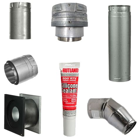 Pellet Stove Vent Pipe Kit With 4 Inch Horizontal Pipe With Dura Vent Pro - mattelhote