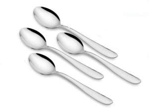 Classic Essentials 4 Piece Stainless Steel Table Spoon Set, Silver ...