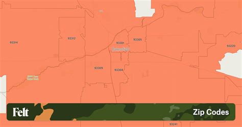 ZIP Codes in the city of Bakersfield, California