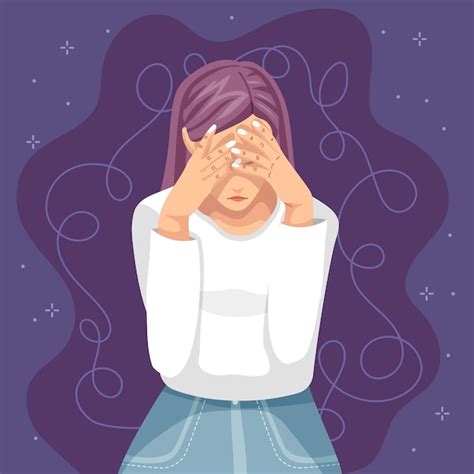 Hand drawn flat design shame illustration | Free Vector