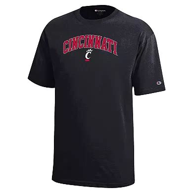 Youth Champion Black Cincinnati Bearcats Arch Over Logo T-Shirt