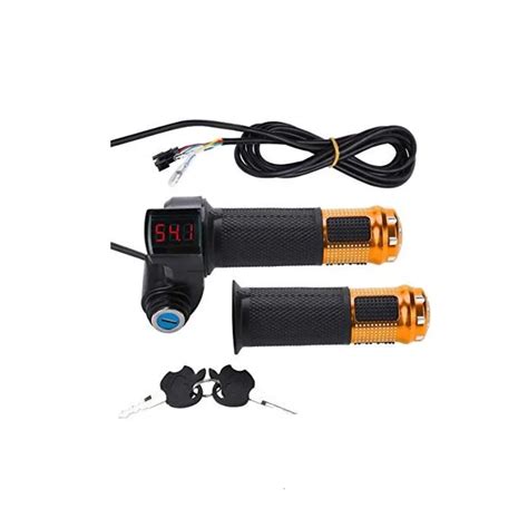 Yalu Digital Ebike Throttle With Key Lock and Battery Level Indicator ...