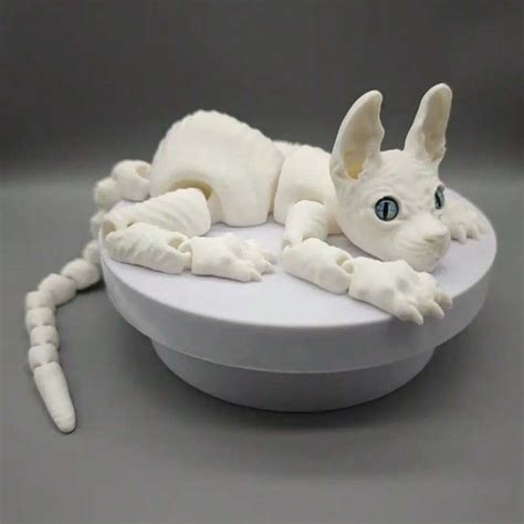 3D Printed Sphinx Cat, 3D Printed Animal Toys, Realistic Hairless Cat ...
