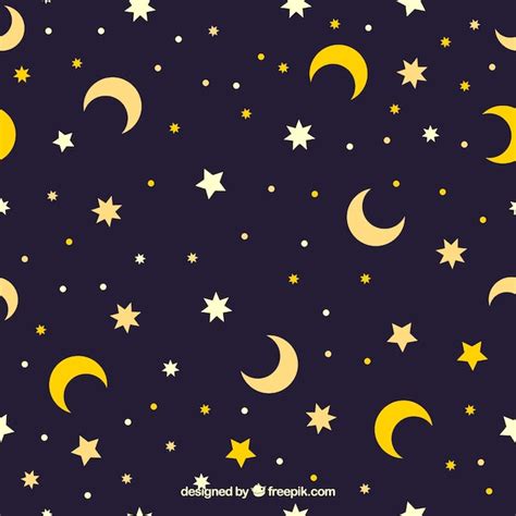 Stars Moon Pattern Zdjęcia - darmowe pobieranie na Freepik