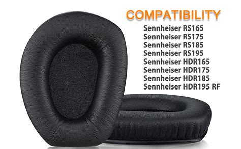 SOULWIT Protein Leather Earpads Replacement for Sennheiser RS165/RS175 ...