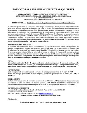 Fillable Online infecciosashr FORMATO PARA PRESENTACION DE TRABAJO ...
