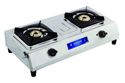 Sunshine Supreme 2 Burner Gas Stove Manual Ignition (Stainless Steel ...