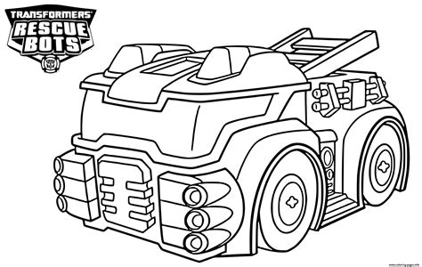 Heatwave From Transformers Rescue Bots The Fire Bot Coloring page Printable