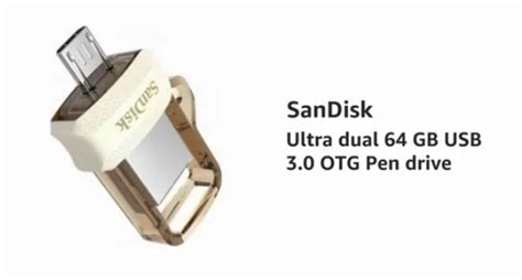 64GB SanDisk OTG 3.0 V8 Pen Drive - High-Speed, Ample Storage