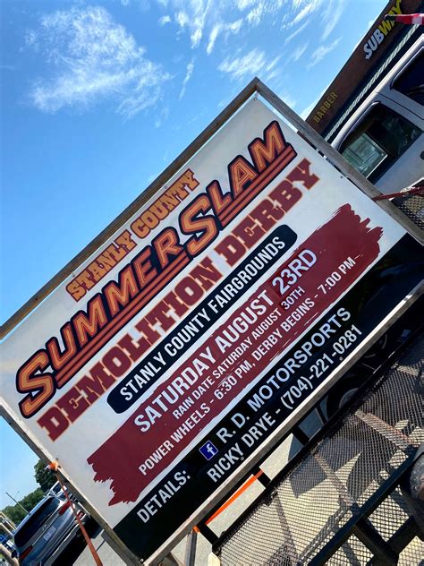 Summer Slam Demolition Derby, Stanly County Fairground, Albemarle NC ...