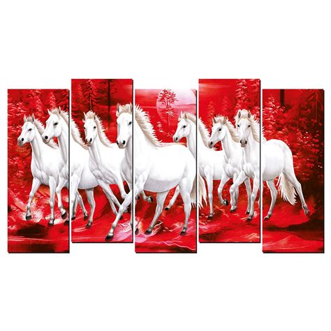 Poster N Frames Split Painting/Frames of 5 Panel of Vastu Seven (7 ...