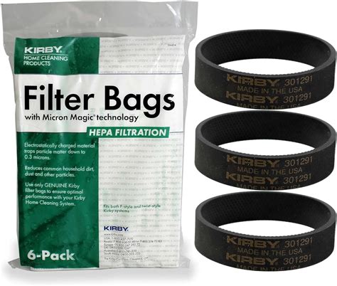 Amazon.com - Kirby Vacuum Maintenance Bundle – 6 HEPA Filter Bags & 3 ...